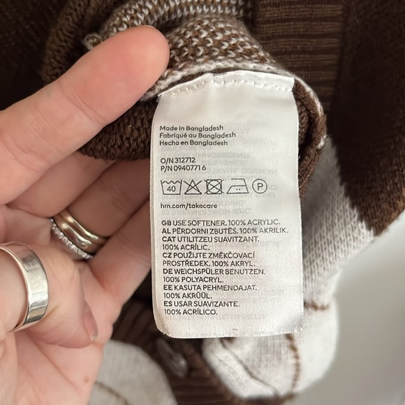 Crop argyle cardigan - Picture 5 of 5